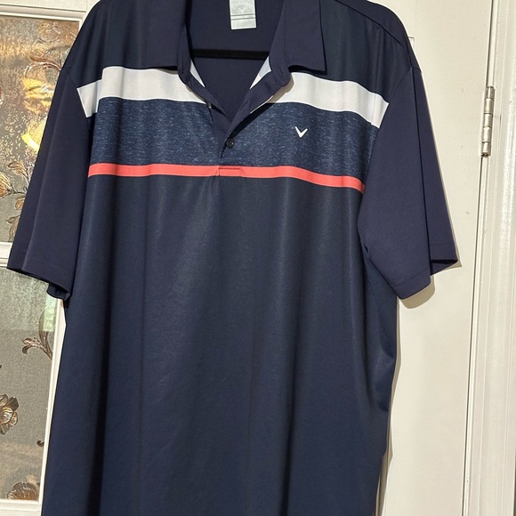 Callaway Other - Mens Color Block Pattern Golf Polo